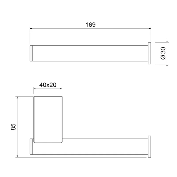 Бумагодержатель Timo Luiro золото матовое - фото 2