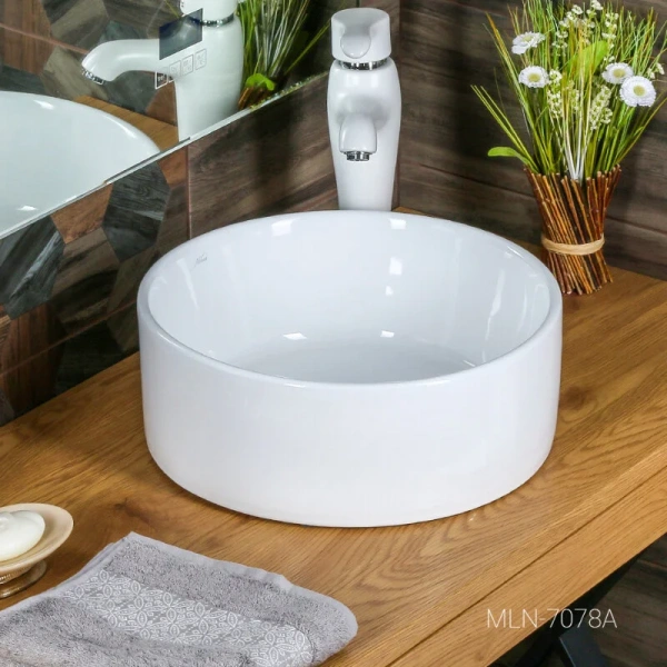 Раковина Comforty 40,5 см белая, накладные (на столешницу), пристенные - фото 3