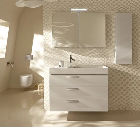 Зеркальный шкаф с подсветкой Jacob Delafon Odeon Up 60 см белый блестящий лак, правый, современные, hi-tech - фото 4