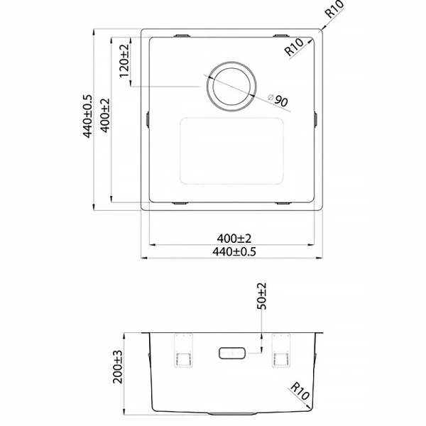 Мойка для кухни IDDIS Prime 44 см сатин - фото 2
