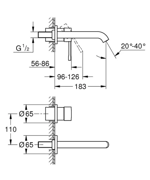 Смеситель для раковины Grohe Essence фантомный черный - фото 3