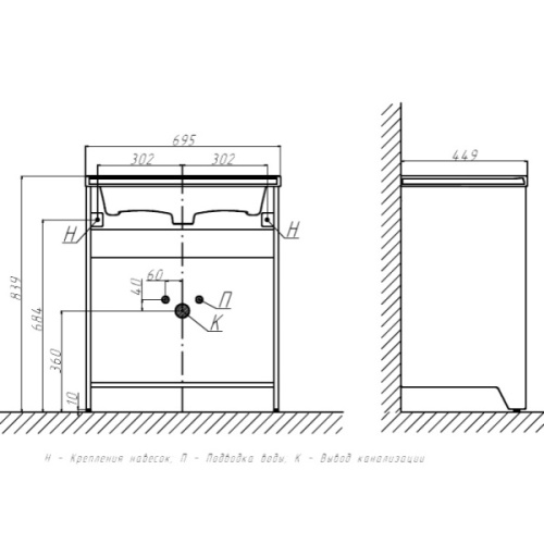 Схема, напольная, пристенная - фото 4