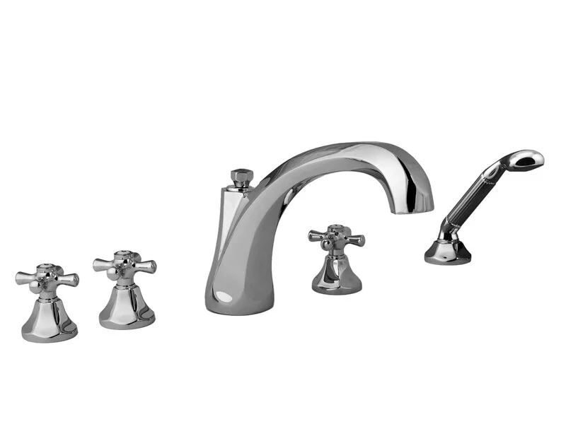 Ванна из искусственного камня Migliore Impero Podium 180х87 см фурнитура бронза - фото 1