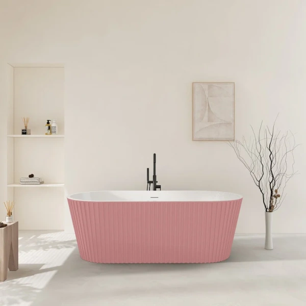 Ванна акриловая Corpa Nera Bonini CN130112, 170 х 80 см, розовый матовый, овальные - фото 5