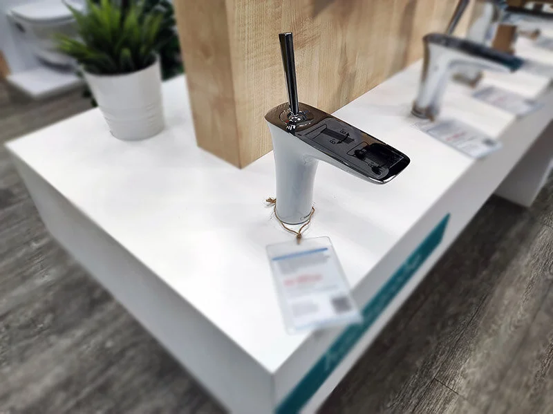 Смеситель для раковины Hansgrohe PuraVida хром/белый, на раковину - фото 6