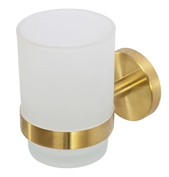 Стакан для ванной Cezares Relax брашированное золото - фото 1