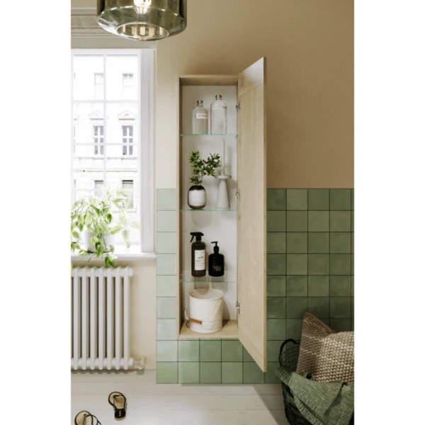 Шкаф-пенал подвесной Aqwella Astrid 35 см дуб давос - фото 4