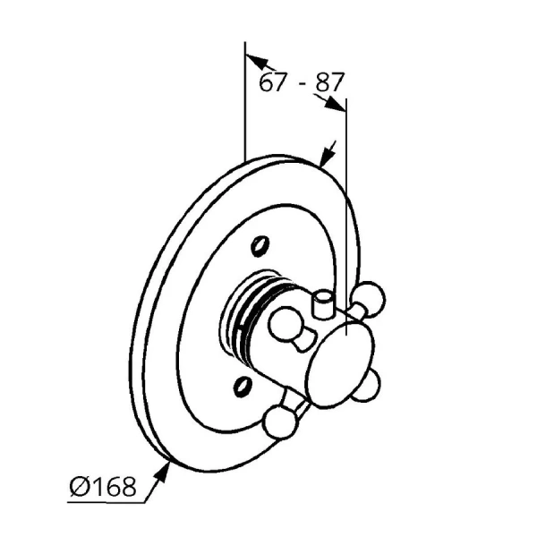 Смеситель для душа Kludi 1926 51719 встраиваемый - фото 2