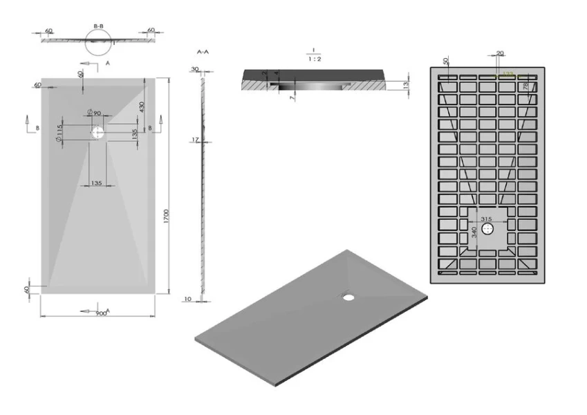 Душевой поддон Vincea 170х90 см белый - фото 2