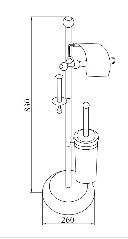 Стойка для ванной Boheme Hermitage хром, классические, ретро - фото 2