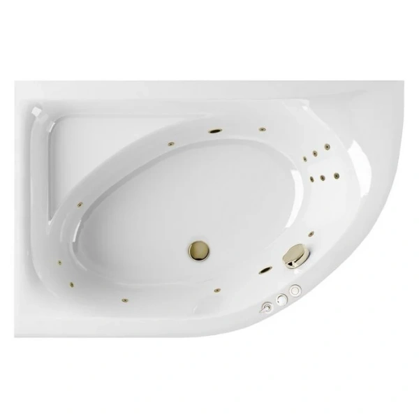 Ванна гидромассажная Excellent Aquarella Smart 150 x 100 см, левая, белый/бронза, WAEX.ARL15.SMART.BR - фото 1