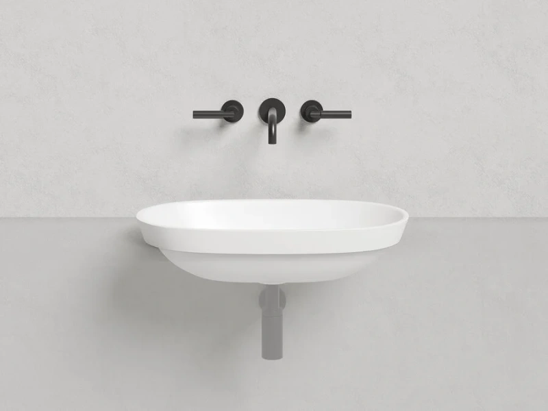 Раковина Salini Marea 01 65 см белая матовая, из камня - фото 7