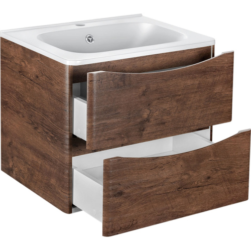 Тумба с раковиной подвесная Vincea Paola VMC-2P600 59,4 см с двумя выдвижными ящиками, 60 см - фото 6