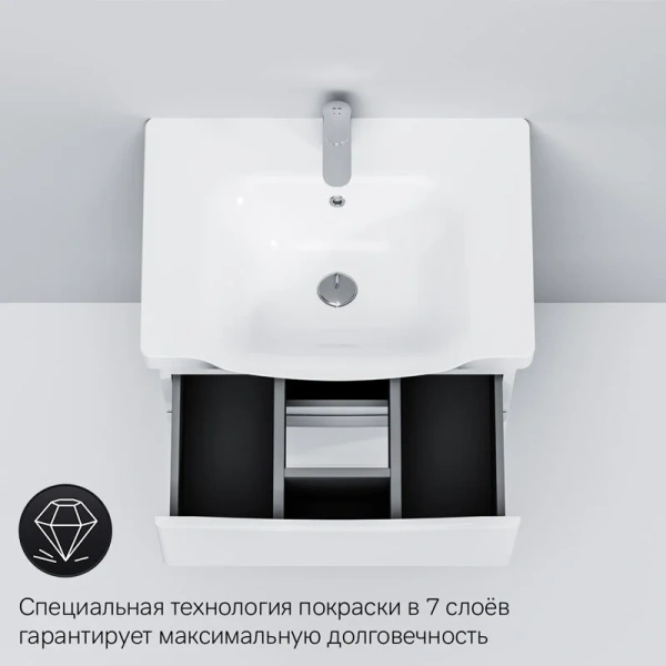 Тумба под раковину подвесная AM.PM Like 65 см 2 ящика, окрашенные - фото 9