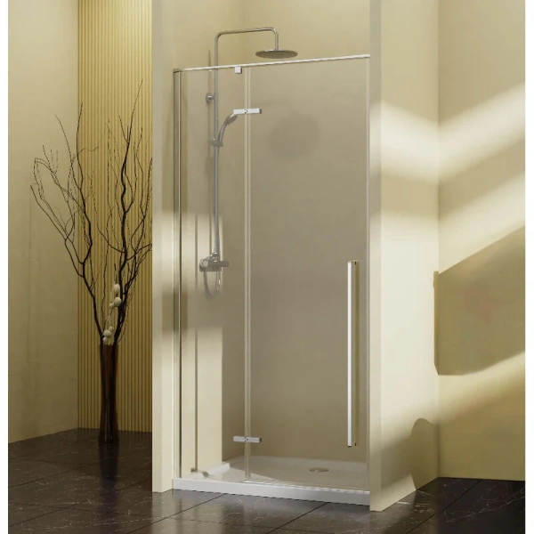 Душевая дверь в нишу Vincea Slim-N 100 см профиль хром стекло прозрачное - фото 3
