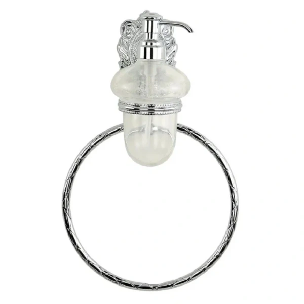 Дозатор для мыла с полотенцедержателем Migliore Cleopatra 166 с кольцом - фото 3