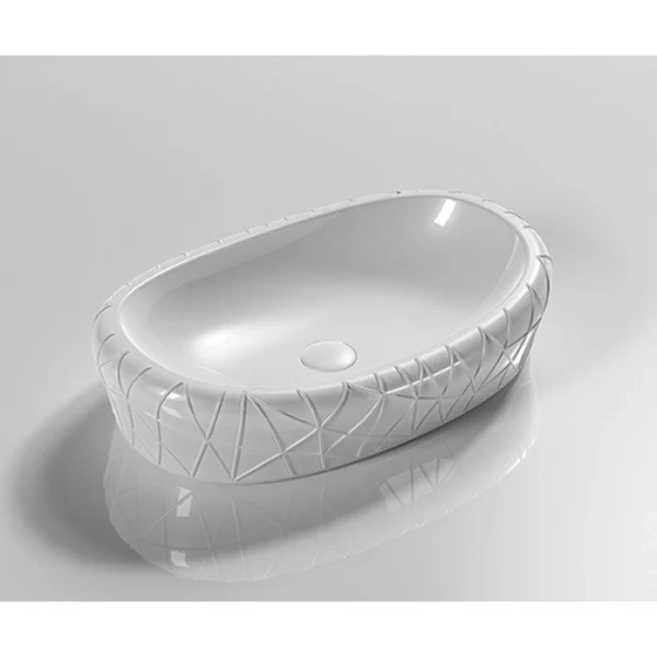 Раковина GID Creativo 777s 60 см белая, керамические - фото 7