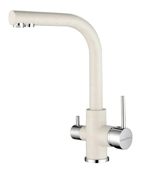 Смеситель для кухни Paulmark Essen белый - фото 1