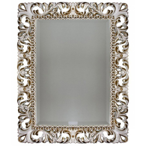 Зеркало прямоугольное с фацетом, цвет белый глянец с бронзой, Tessoro Isabella 75 - фото 8