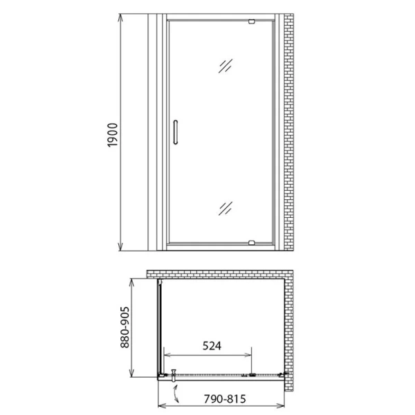 Душевой уголок Gemy Sunny Bay 80 - фото 2
