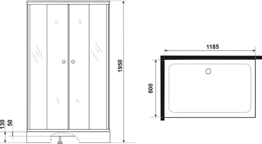 Душевой уголок Niagara Nova 120х80 см стекло прозрачное - фото 3