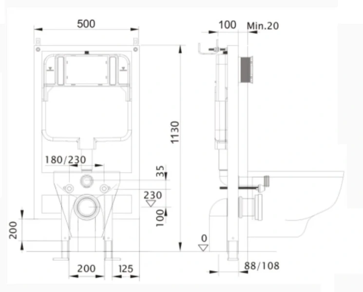 Инсталляция для унитаза Акватек со звукоизоляционной прокладкой, для унитаза - фото 2