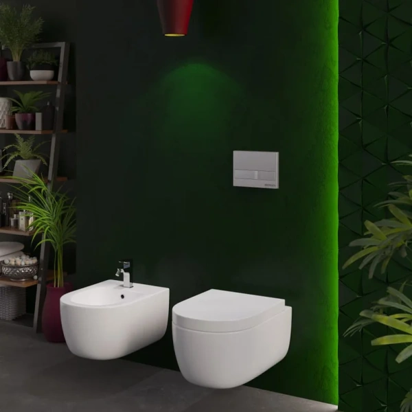 Унитаз подвесной BERGES Ego с микролифтом, современные, hi-tech, круглые - фото 5