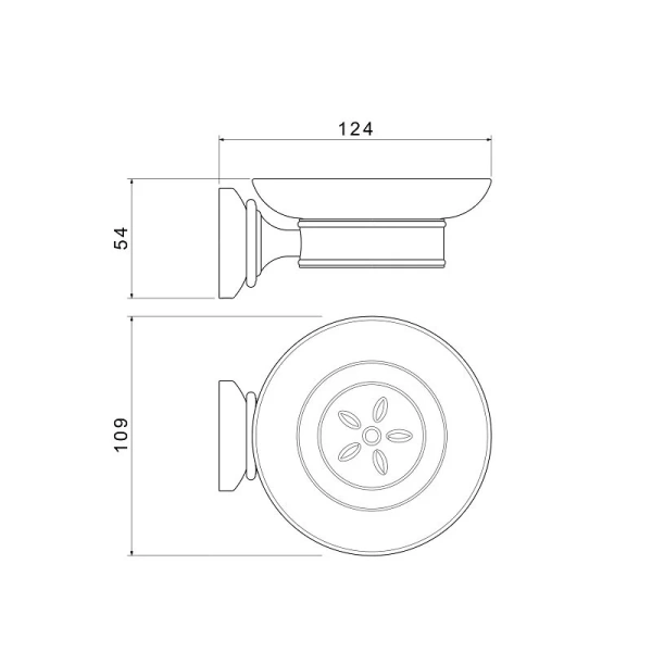 Мыльница Акватек Классик полированное золото - фото 3