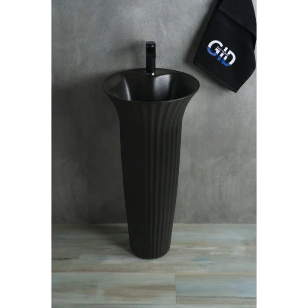 Раковина напольная GID Autonomo Nb132bg 41 см черный графит - фото 2