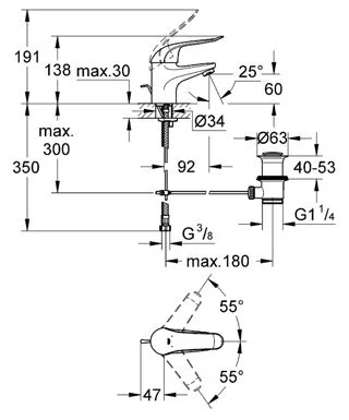 Смеситель для раковины Grohe Euroeco Special 32763000 - фото 3