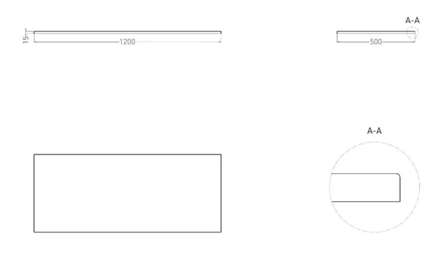 Столешница Salini Costa 120 см белый матовый - фото 2