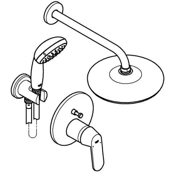Душевой набор Grohe Eurosmart 25219001 - фото 4