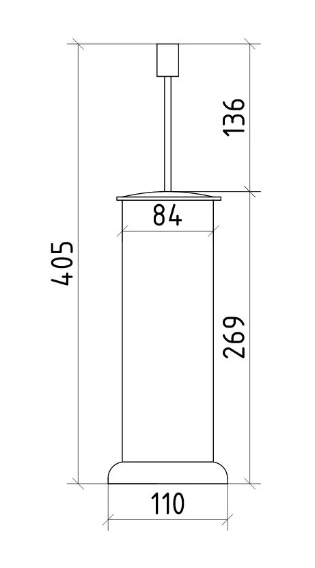 Ершик Boheme Royal Cristal бронза, черный кристалл - фото 2