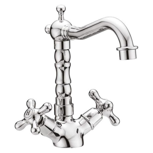 Смеситель для раковины Cezares Retro с донным клапаном хром - фото 1