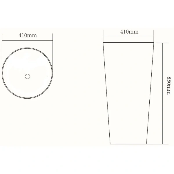 Раковина напольная SantiLine 41 см белая - фото 2