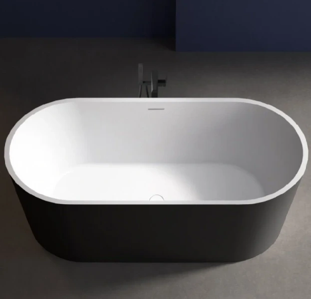 Акриловая ванна Abber 170х80 см черная матовая - фото 1