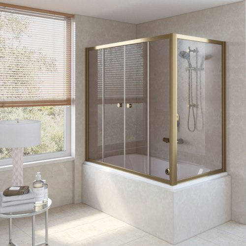 Душевая шторка на ванную стекло бронза Vegas-glass Z2V+ZVF 170х70 05, раздвижные - фото 4