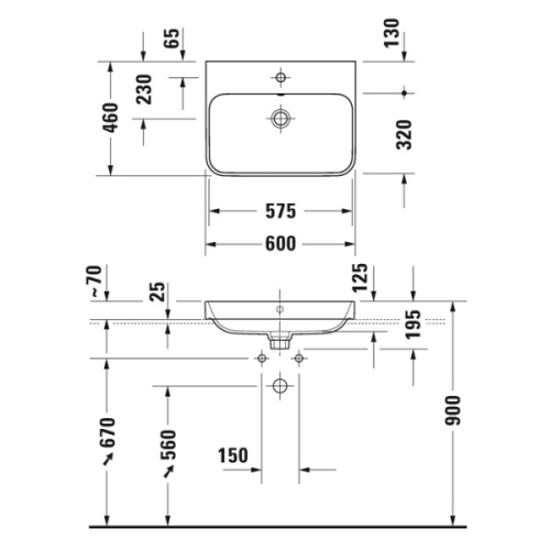 Раковина Duravit Happy D.2 2360600000 60 см белая - фото 3