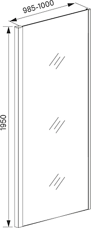 Душевая перегородка IDDIS Zodiac 100 см глянцевый алюминиевый профиль - фото 4