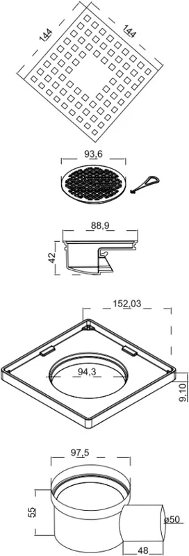 Душевой трап BERGES Trend 15 см хром - фото 3