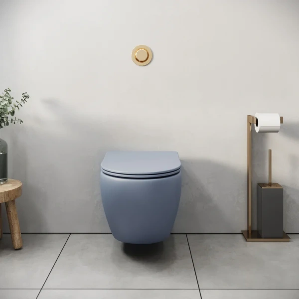 Унитаз подвесной Grossman Color голубой матовый, подвесные, встраиваемые - фото 2