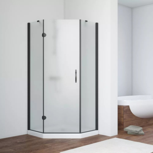 Душевой уголок стекло сатин Vegas-glass AFA-Pen 100 10 L, стеклянные, угловые, без поддона - фото 6