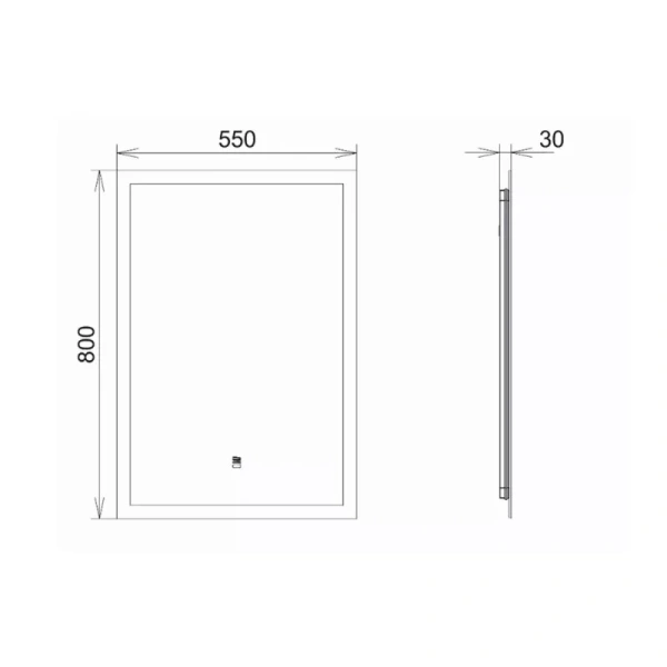 Зеркало с подсветкой Comforty Эдельвейс 55 см без функции антизапотевания - фото 2