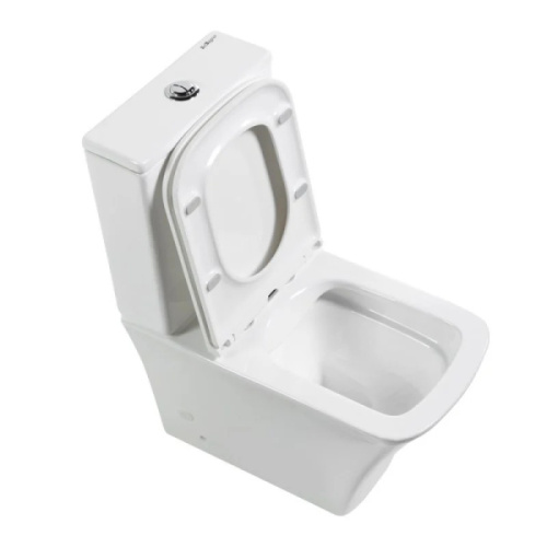 Унитаз компакт BelBagno Marmi BB052CPR безободковый, белые - фото 5