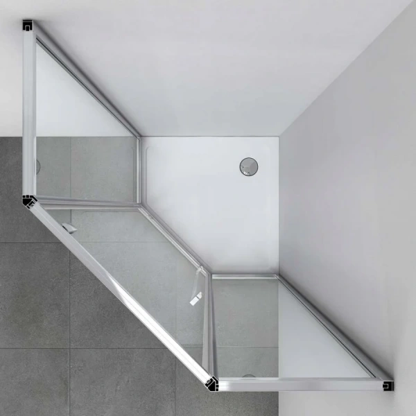 Душевой уголок Vincea Penta 90x90 см хром, прозрачные - фото 8