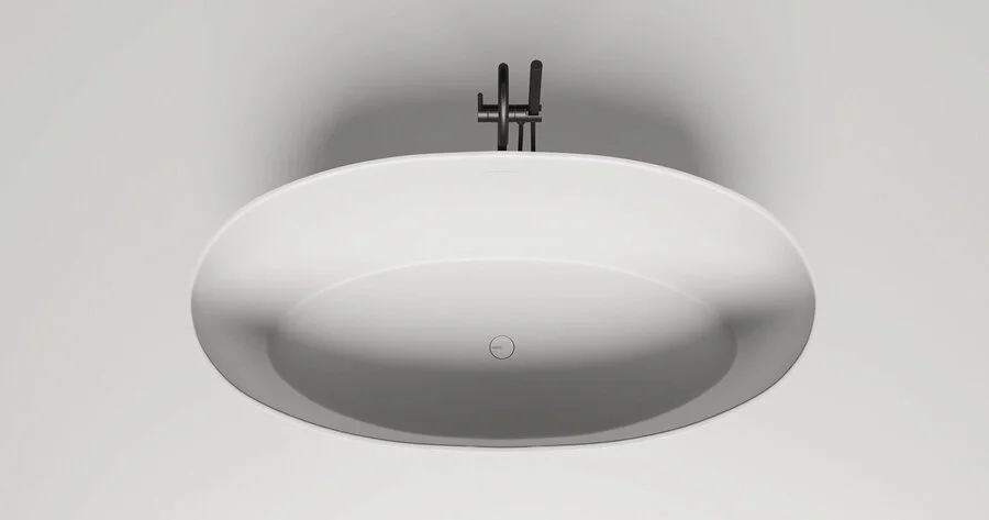 Ванна из искусственного камня Salini Alda Nuova 160x80 см белая матовая, овальные - фото 4