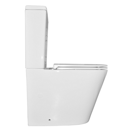 Унитаз компакт Azario Vetro безободковый, современные, hi-tech, круглые - фото 4