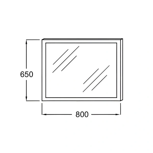 Зеркало с подсветкой Jacob Delafon Escale 80 см с функцией анти-пар, нет в наличии - фото 2