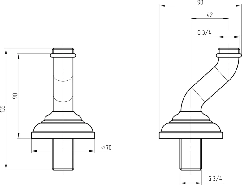Полуколонны на борт ванны Migliore Cristalia Crystal 1857 с декором - фото 3