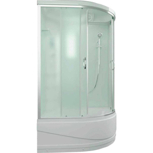 Душевая кабина левосторонняя, задняя стенка белая, стекло матовое, Erlit Comfort ER4512TPL-C3 - фото 2